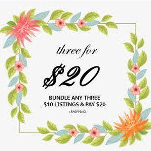 3 for $20